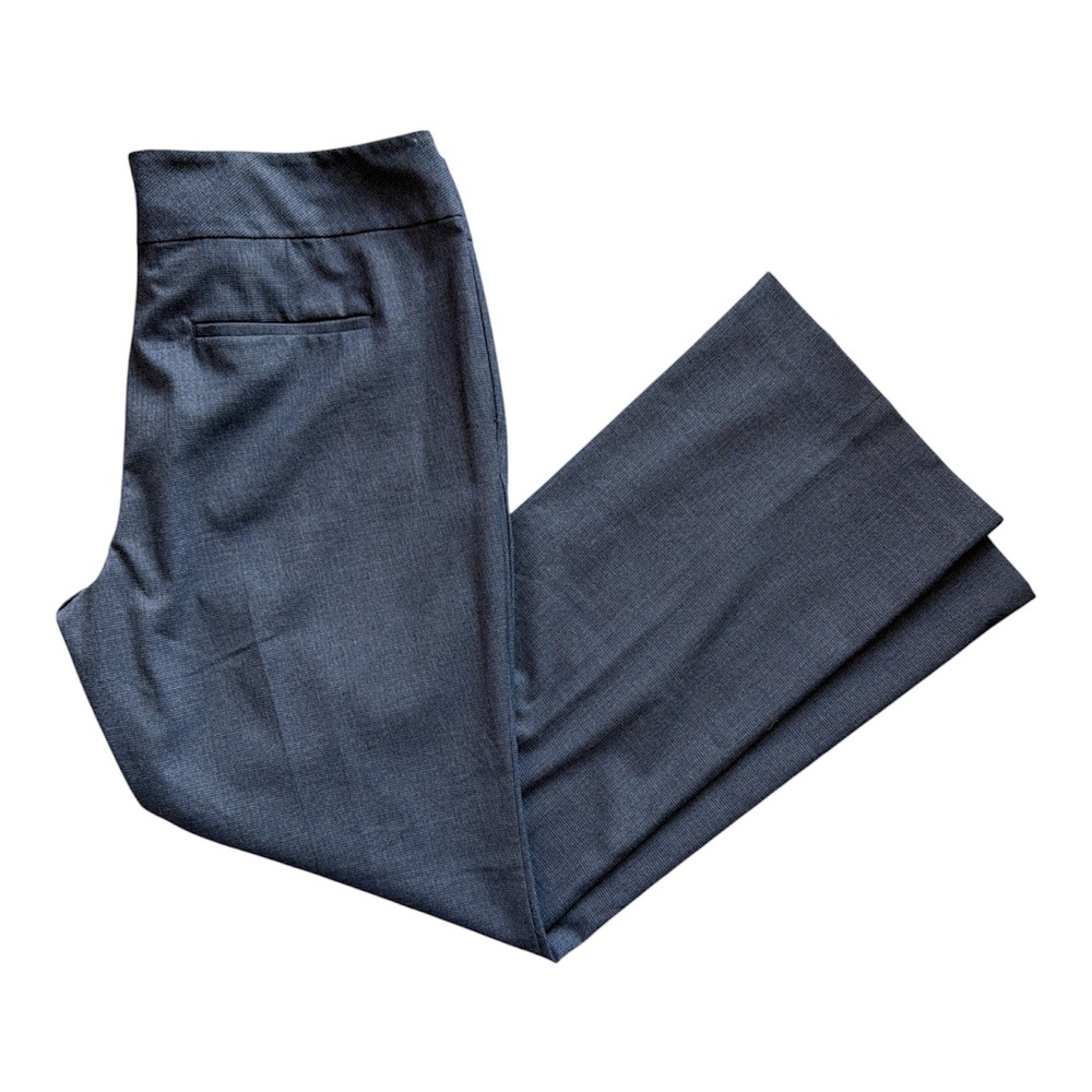 Ann Taylor Factory Signature Pants Womens 16 Blue Straight Leg Textured Trousers